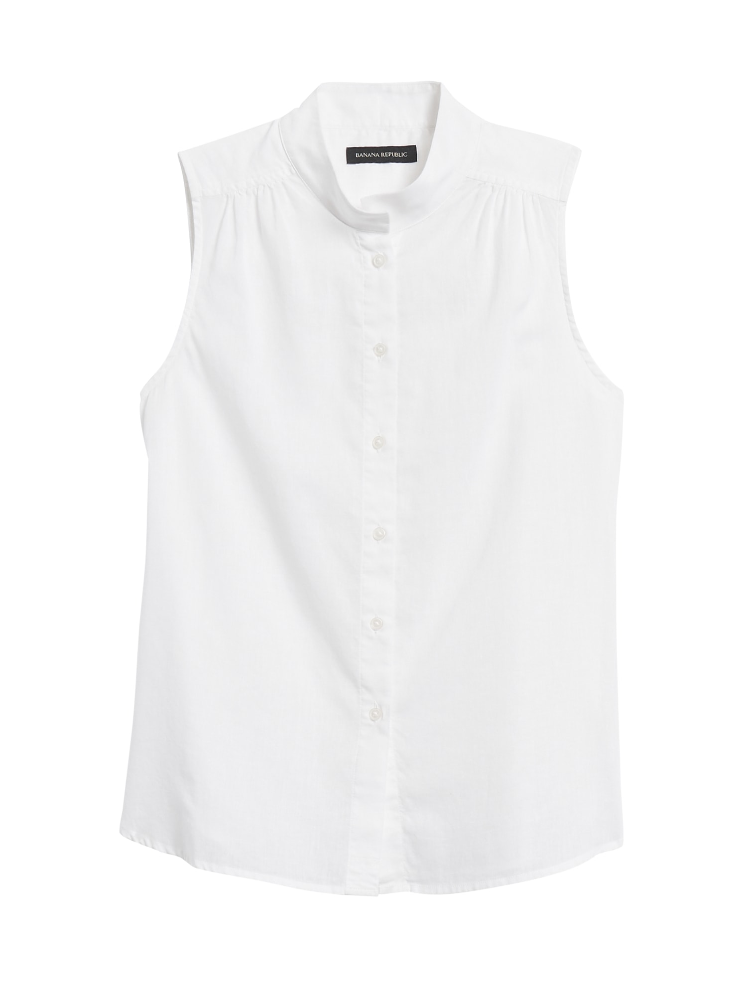 Cotton-Linen Sleeveless Shirt