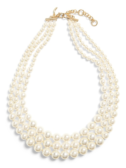 Banana Republic Pearl Statement Layered Necklace. 1