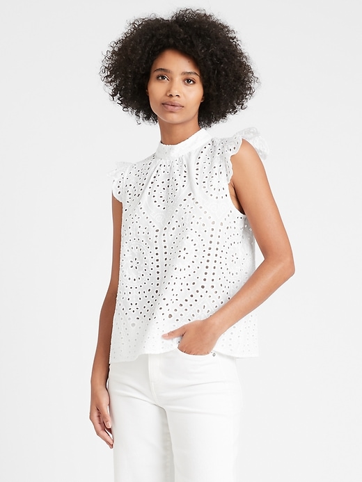 Banana Republic Unlined Eyelet Top. 1 Banana Republic Unlined Eyelet Top. 1