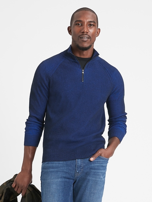 SUPIMA® Half-Zip Sweater | Banana Republic