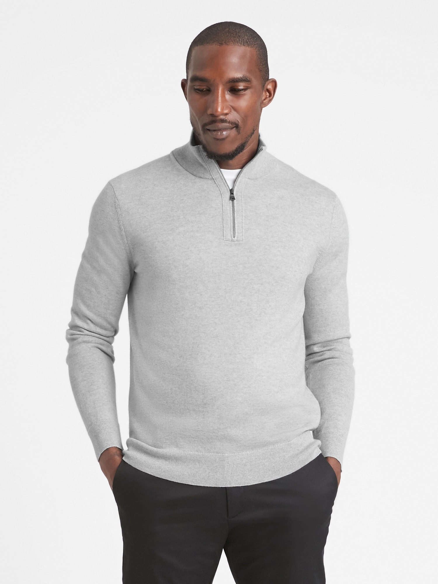 Merino Half-Zip Sweater | Banana Republic