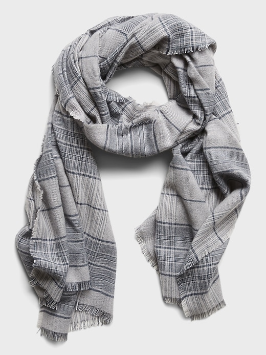 Banana Republic Lightweight Plaid Scarf. 1