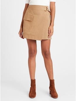 banana republic denim wrap skirt