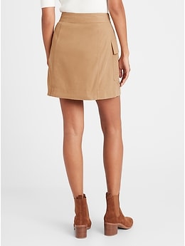 banana republic denim wrap skirt