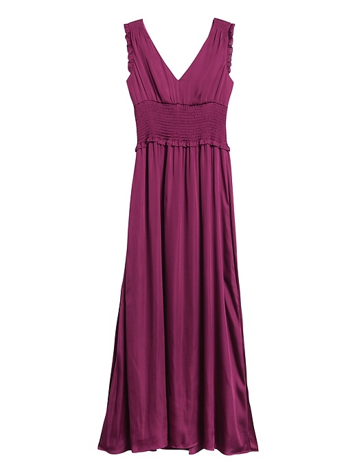 Banana Republic Petite Satin Smocked Maxi Dress - 622498012