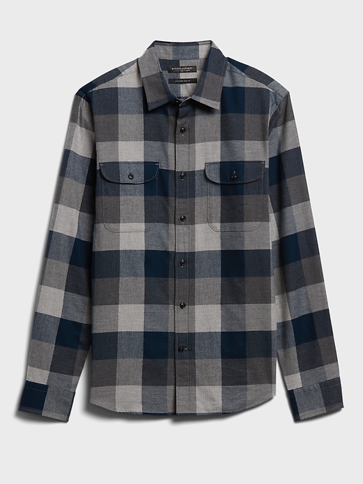 Untucked Slim-Fit Flannel Shirt