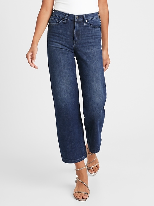 Petite High-Rise Wide-Leg Cropped Jean