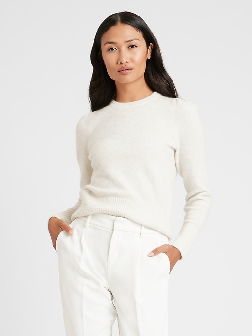 Image number 1 showing, Puff-Sleeve Sweater