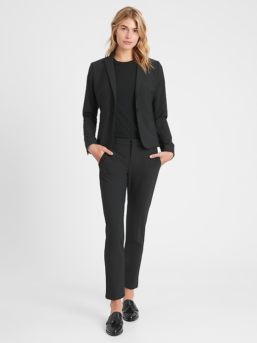 Image number 1 showing, Petite Classic-Fit Washable Italian Wool-Blend Blazer