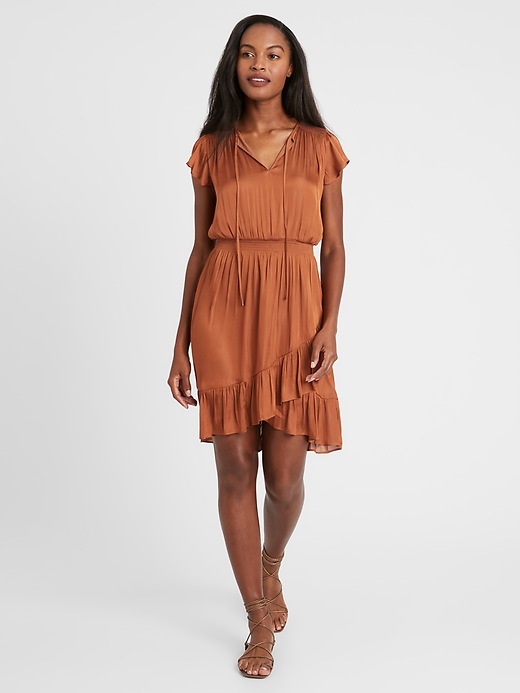 banana republic soft satin dress