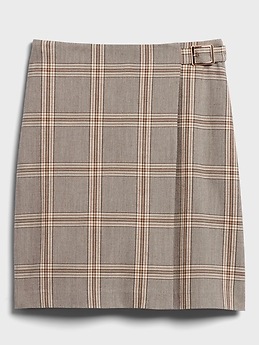 Plaid wrap clearance mini skirt