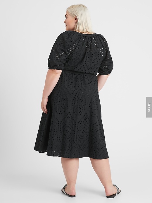 banana republic eyelet midi dress