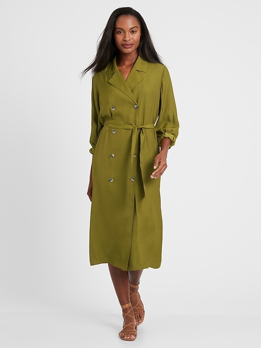 trench dress midi