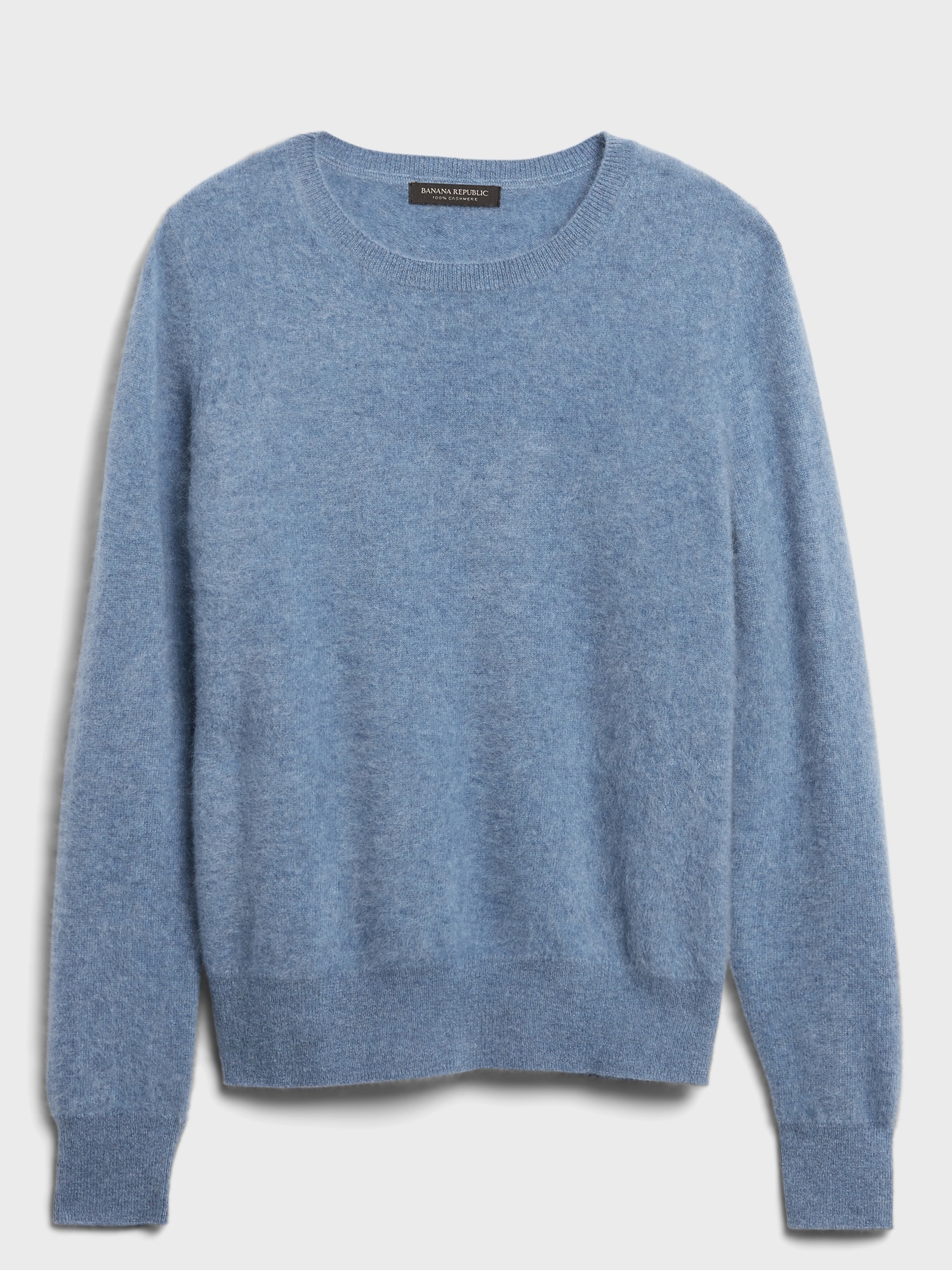 Brushed Cashmere Crew-Neck Sweater