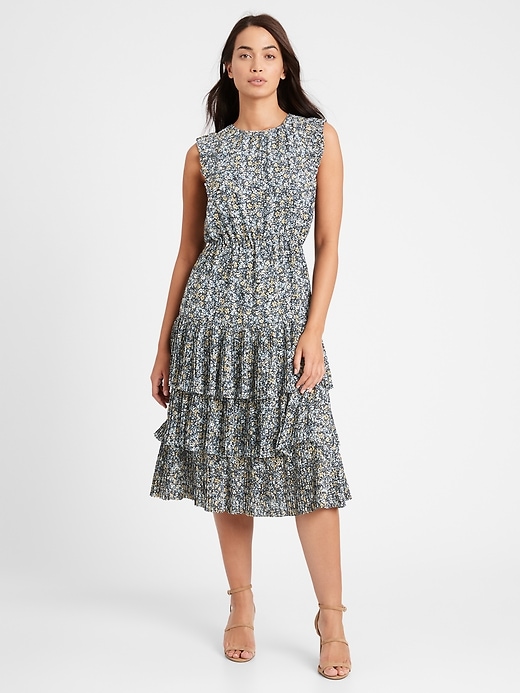 pleated petite dress