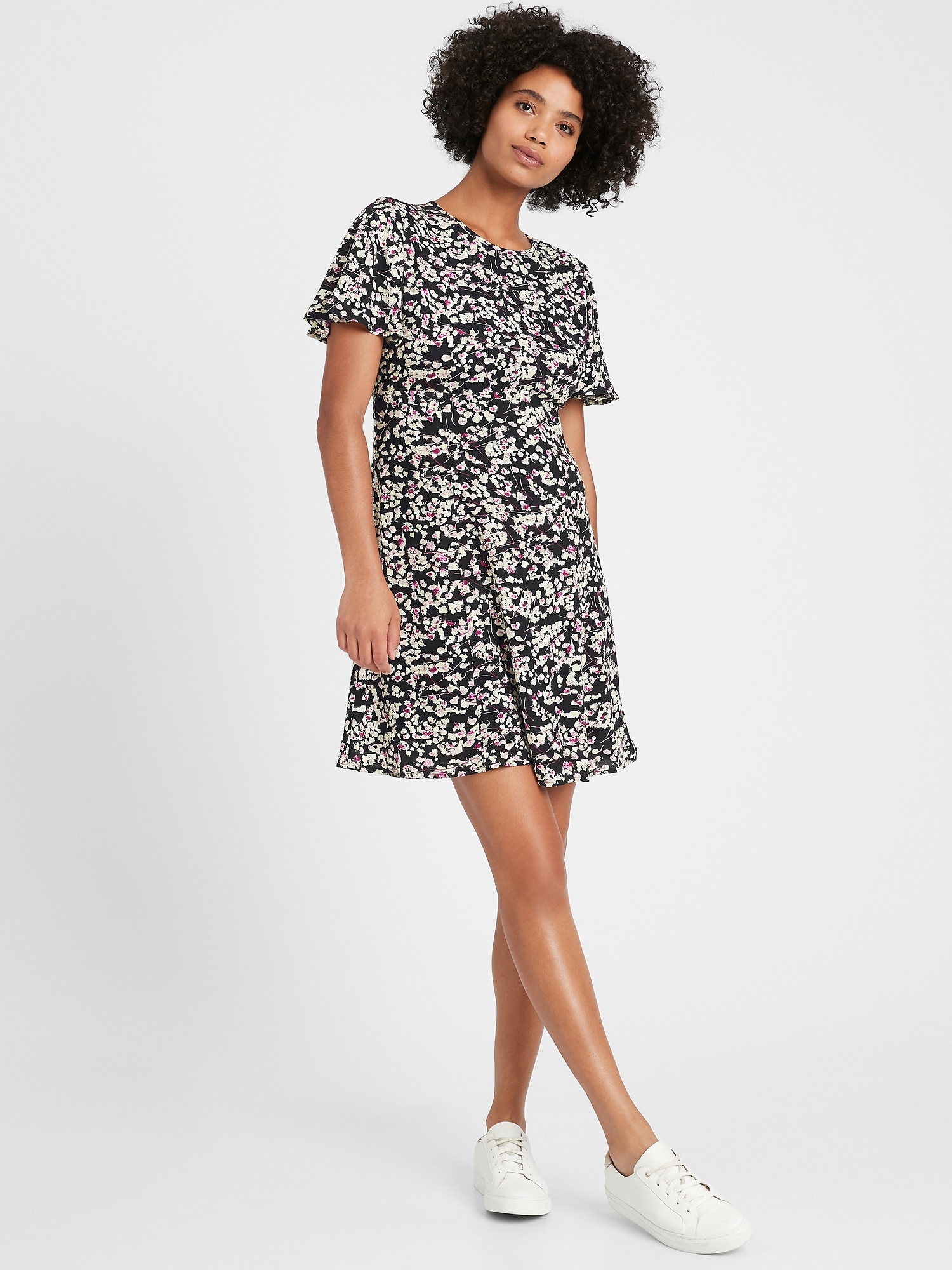 banana republic flutter sleeve dress