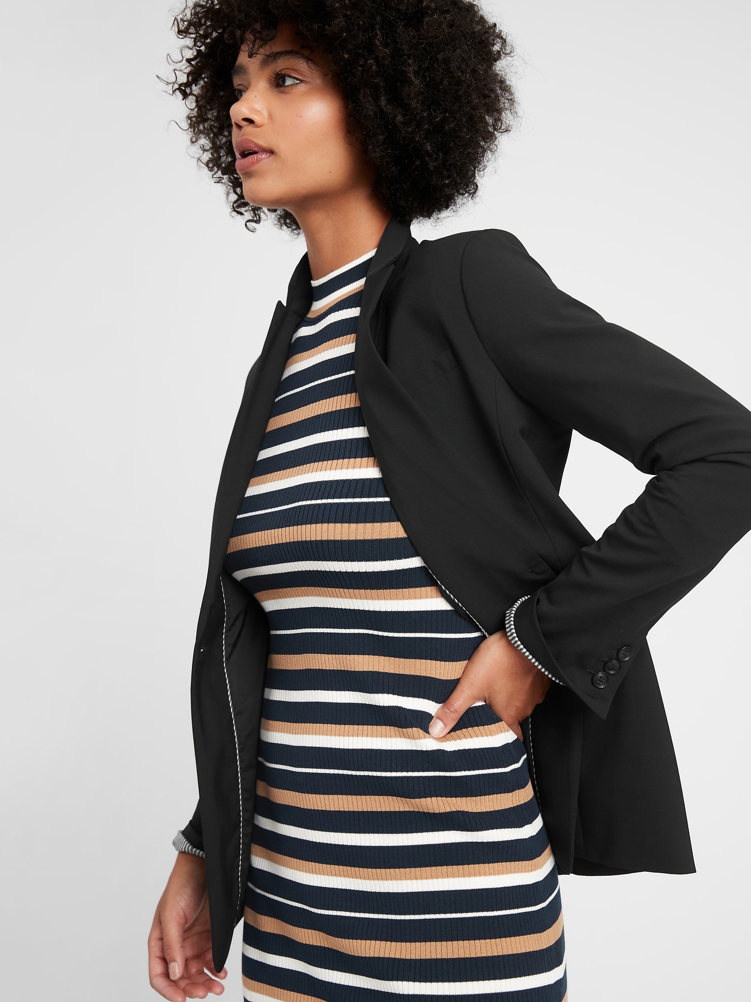 banana republic long lean blazer