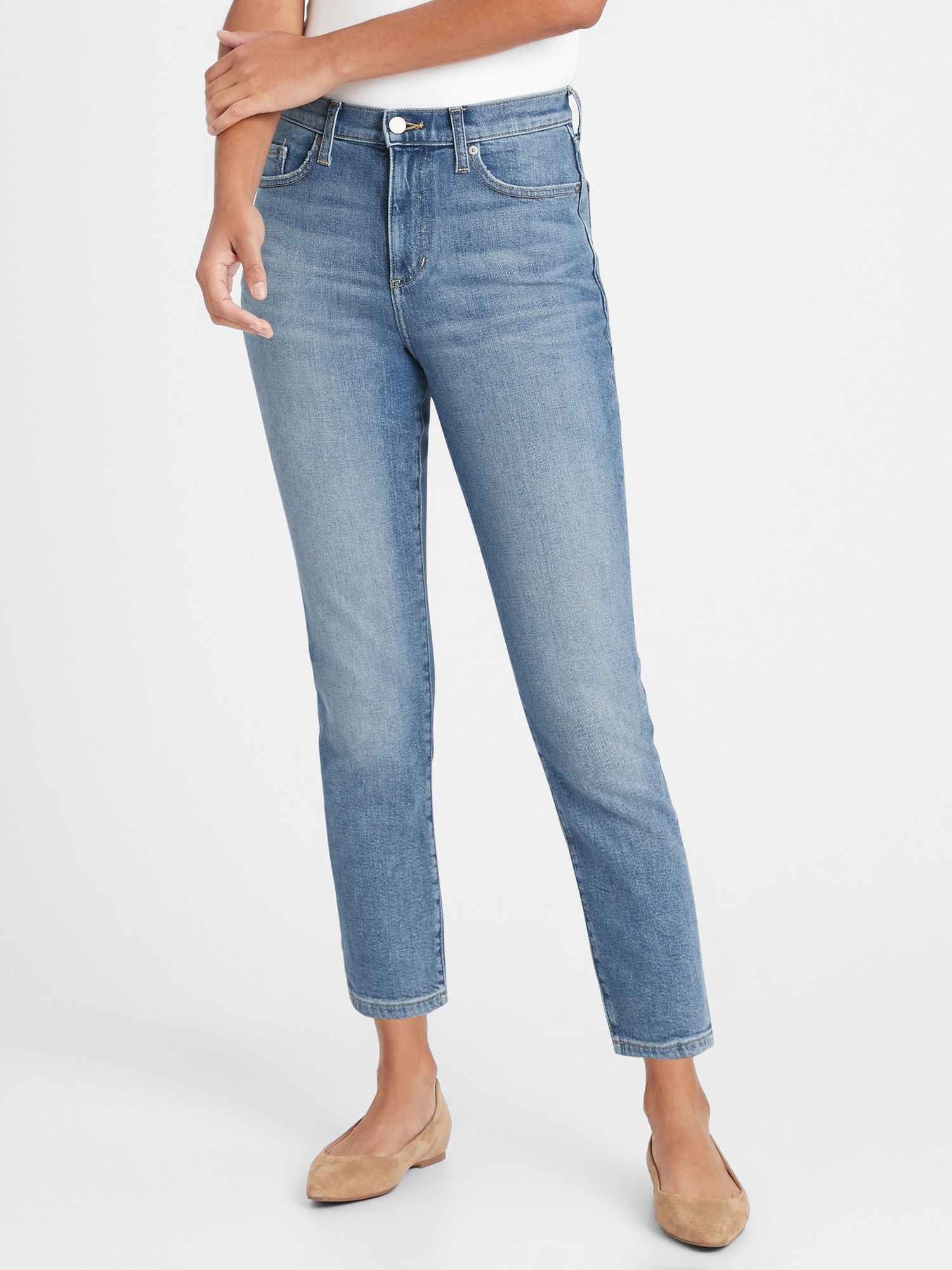 high rise jeans