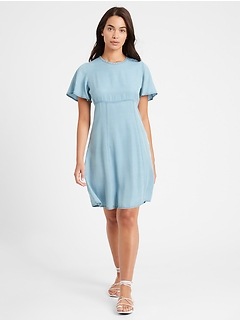 banana republic flutter sleeve dress