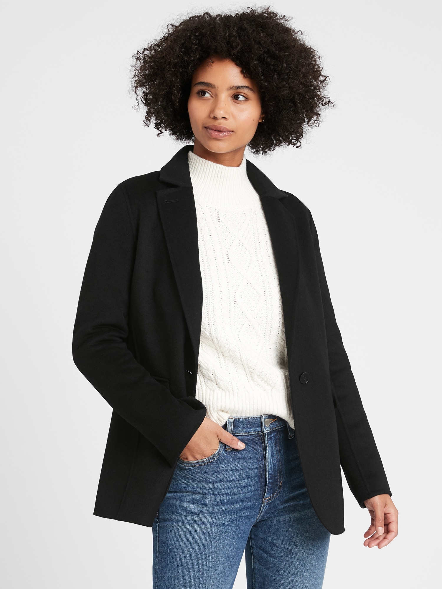 Petite Unlined Double-Faced Jacket