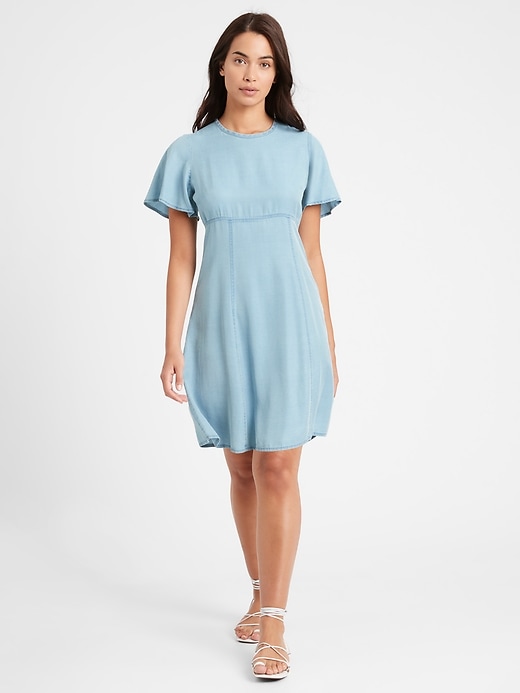 banana republic flutter sleeve dress