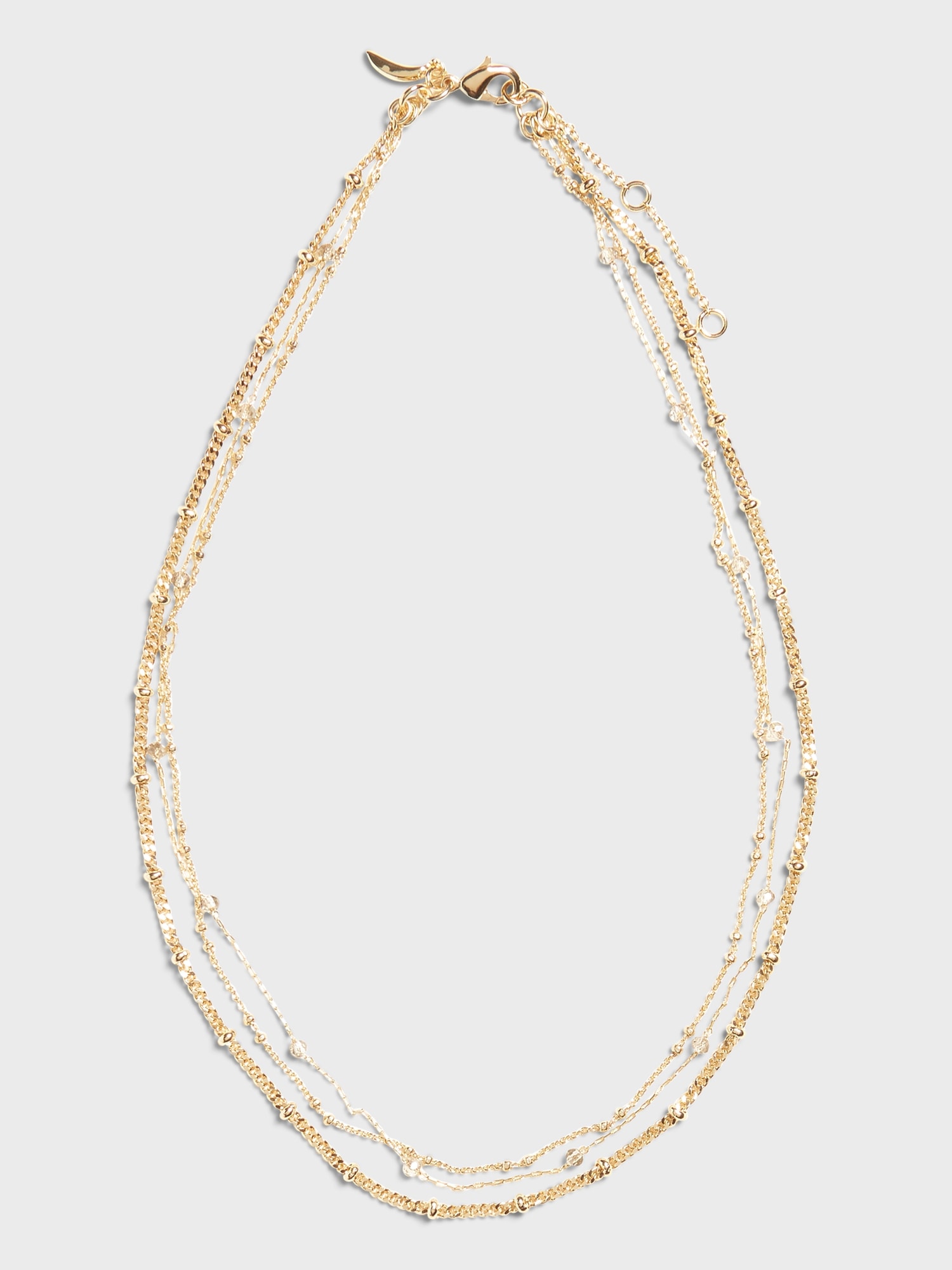 Triple Beaded Chain Necklace | Banana Republic