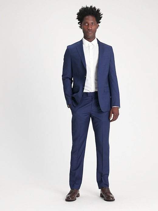 banana republic red suit