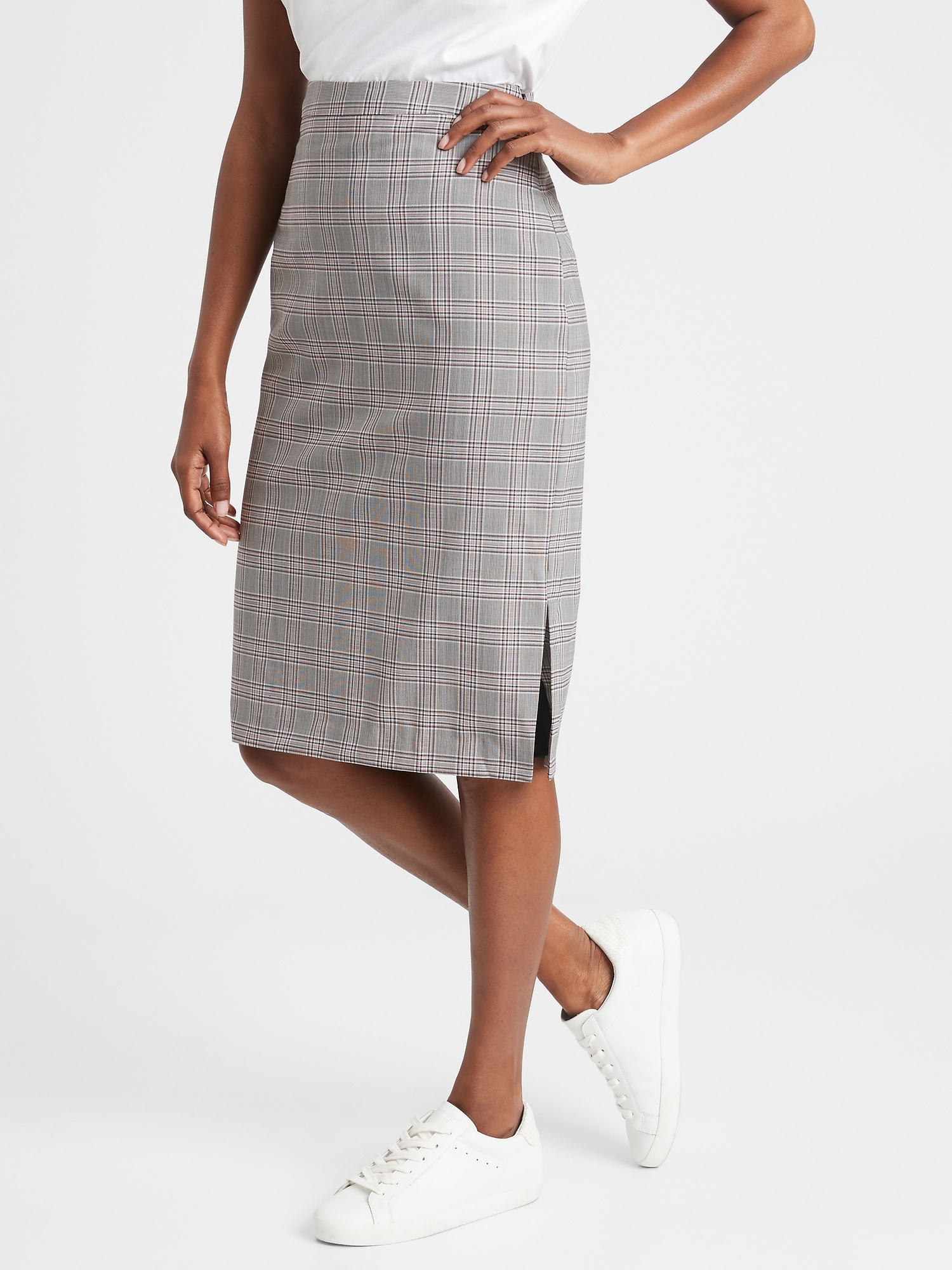 Washable Wool-Blend Pencil Skirt