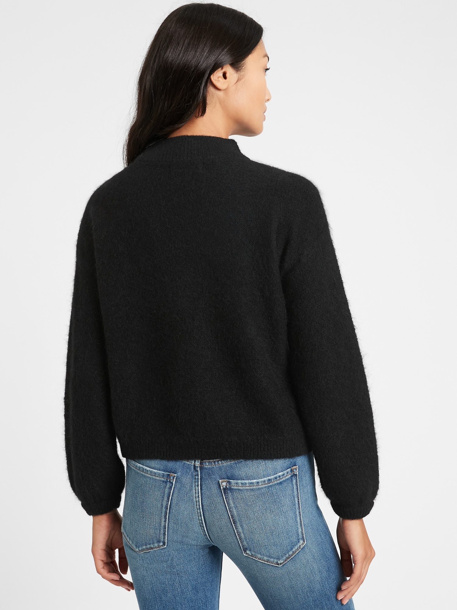 petite balloon sleeve cardigan