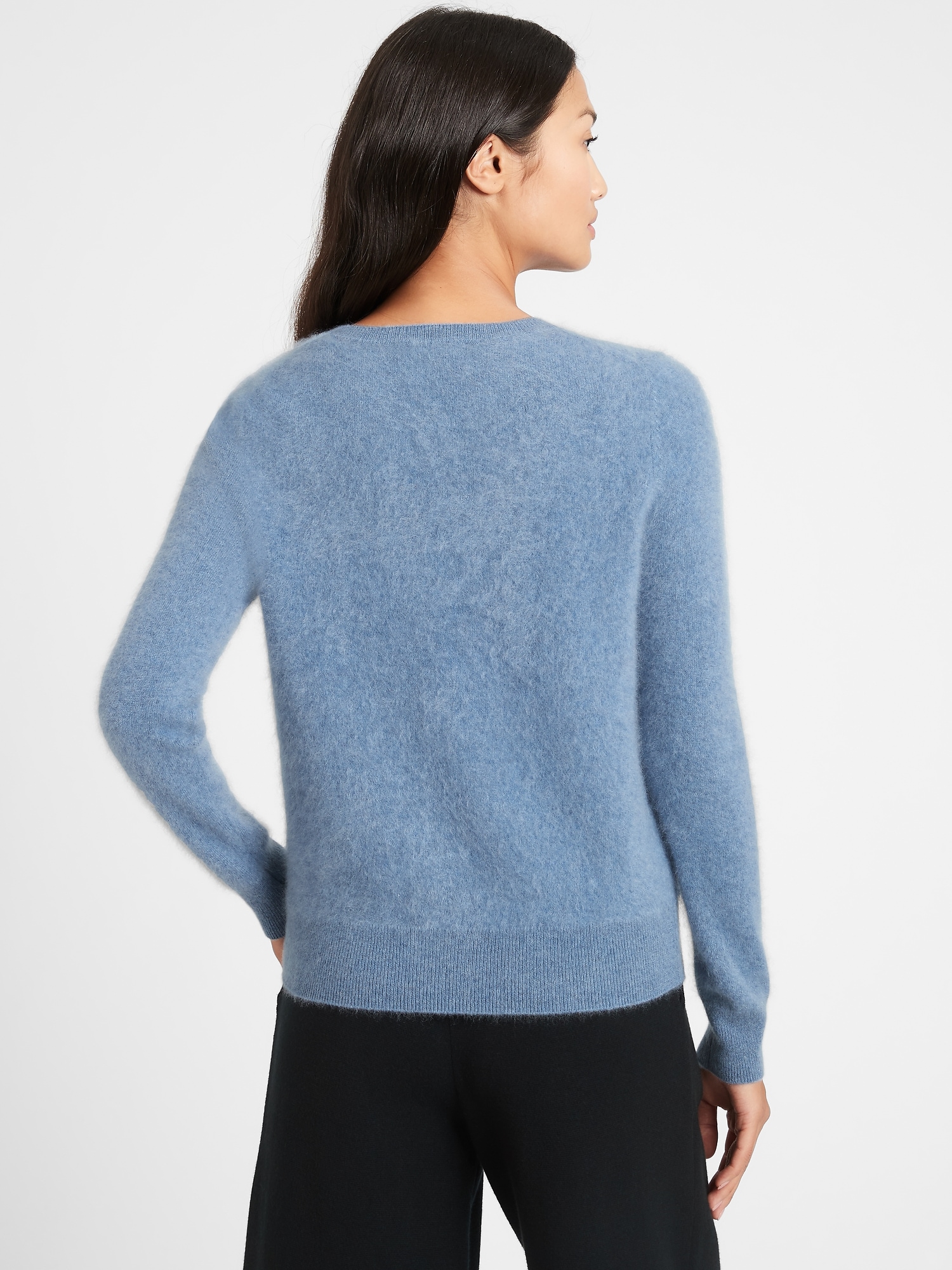 Brushed Cashmere Crew-Neck Sweater