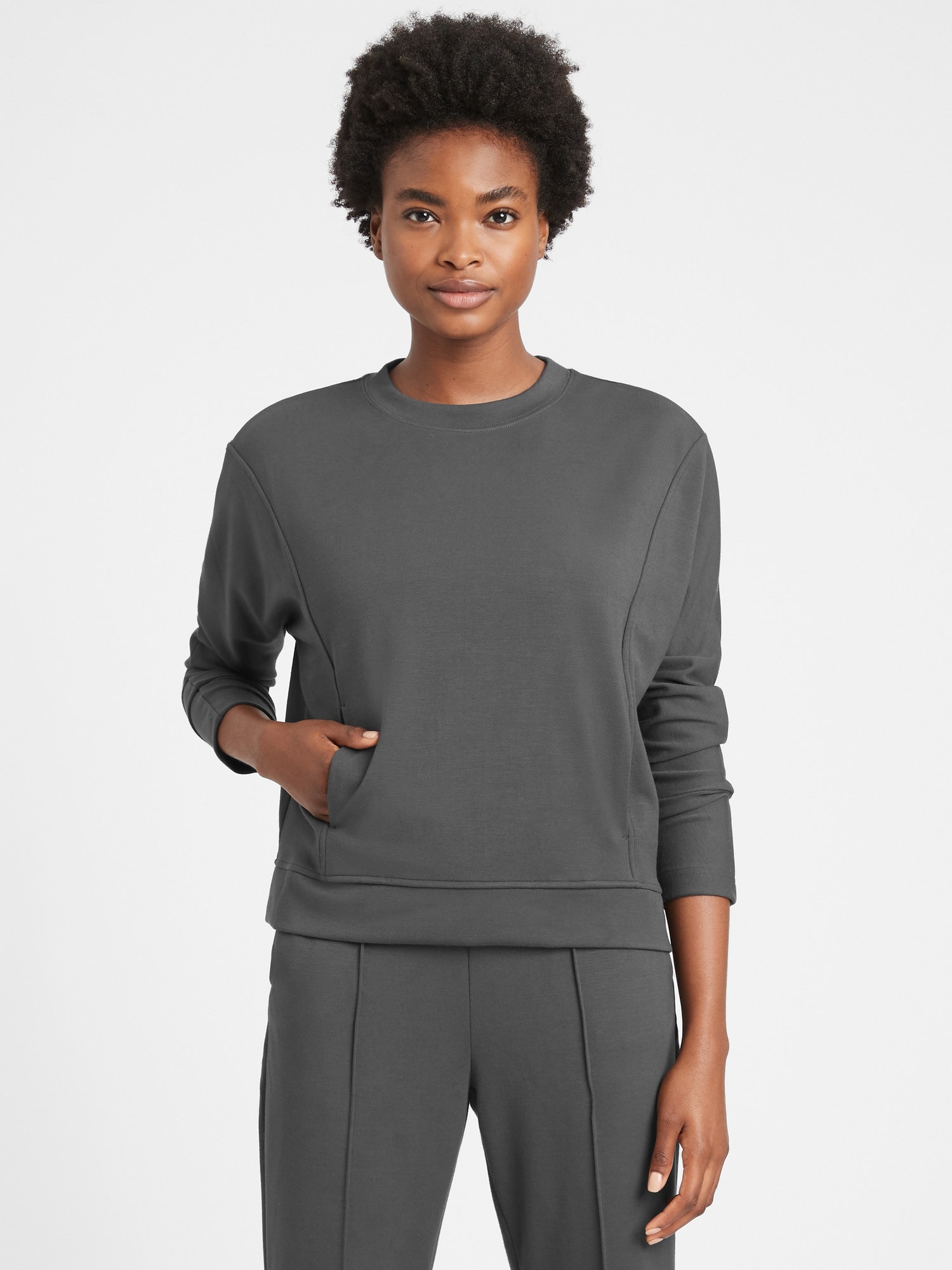 Petite Scuba-Knit Sweatshirt