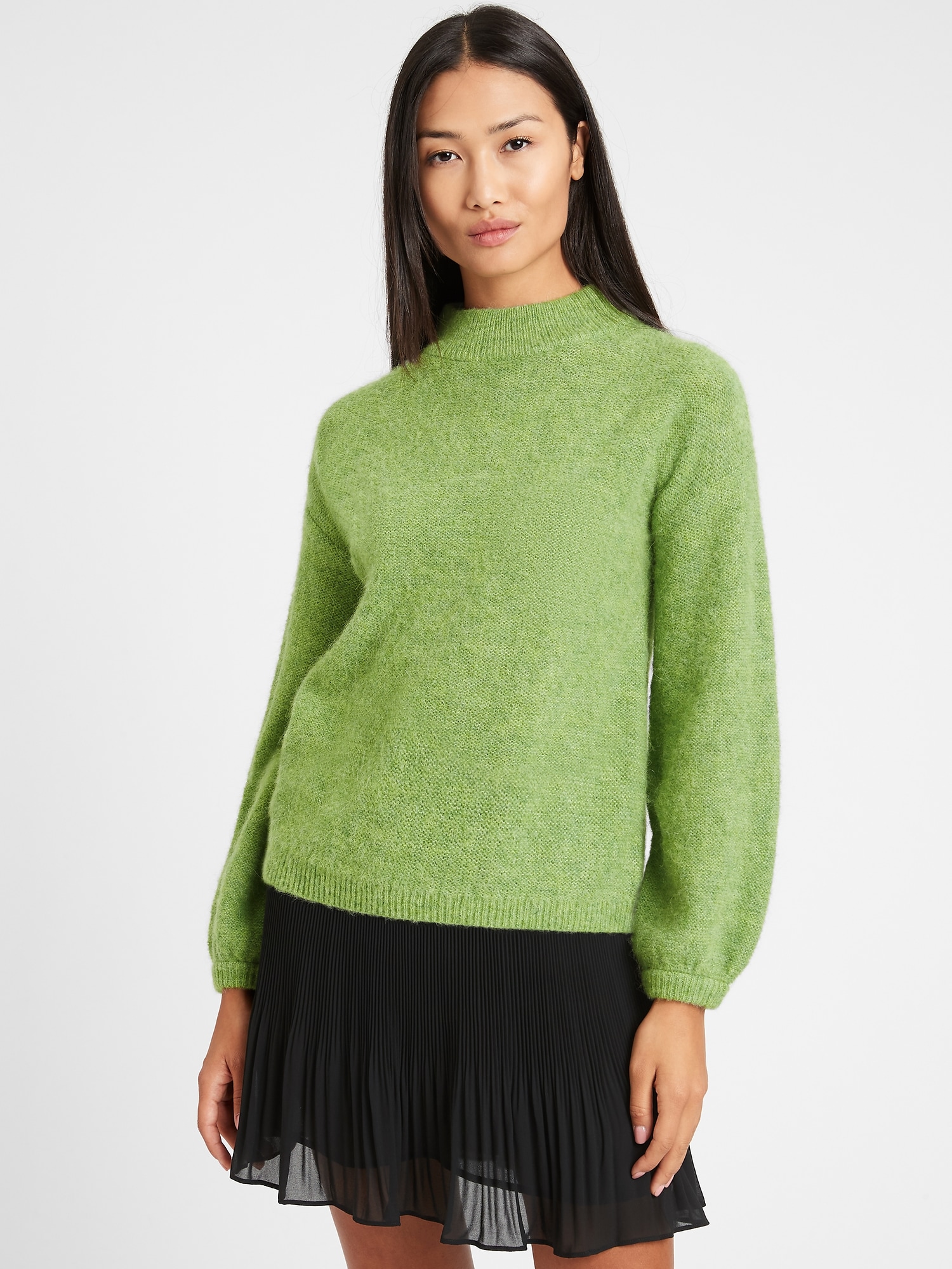 Relaxed Balloon-Sleeve Sweater