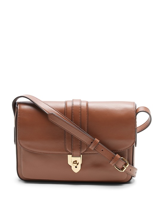 Leather East-West Shoulder Bag | Banana Republic