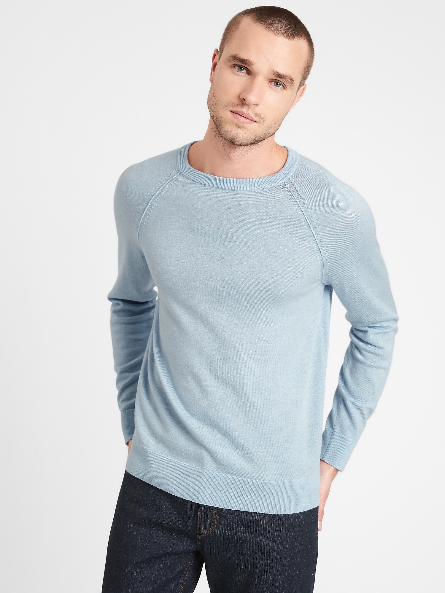 Italian Merino Crew-Neck Sweater | Banana Republic