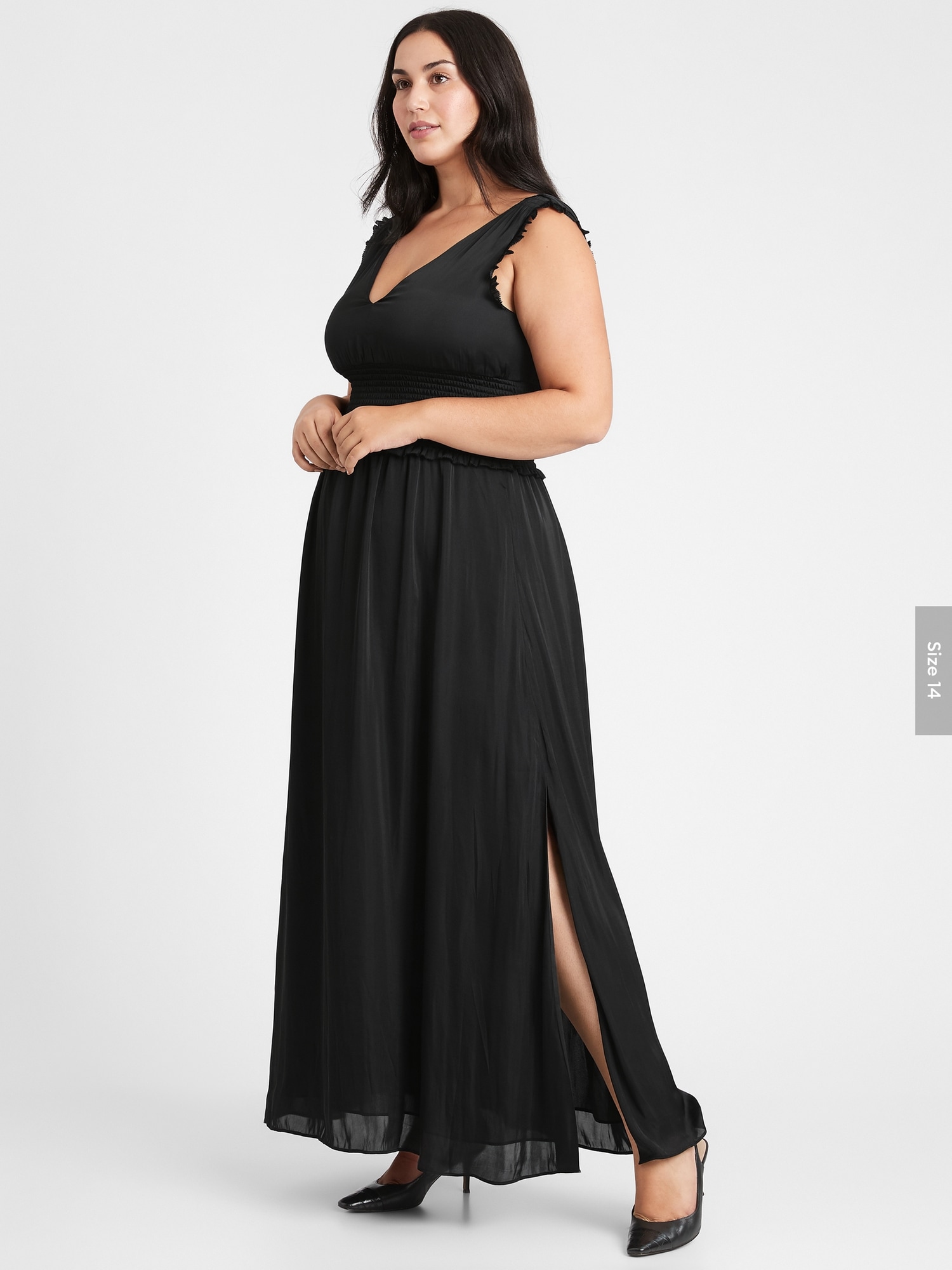 gap smocked maxi dress