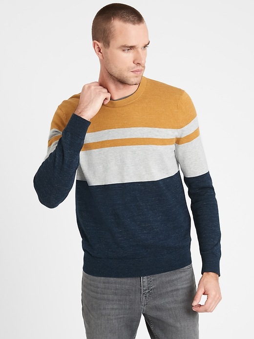 Banana Republic Organic Cotton Stripe Sweater. 1
