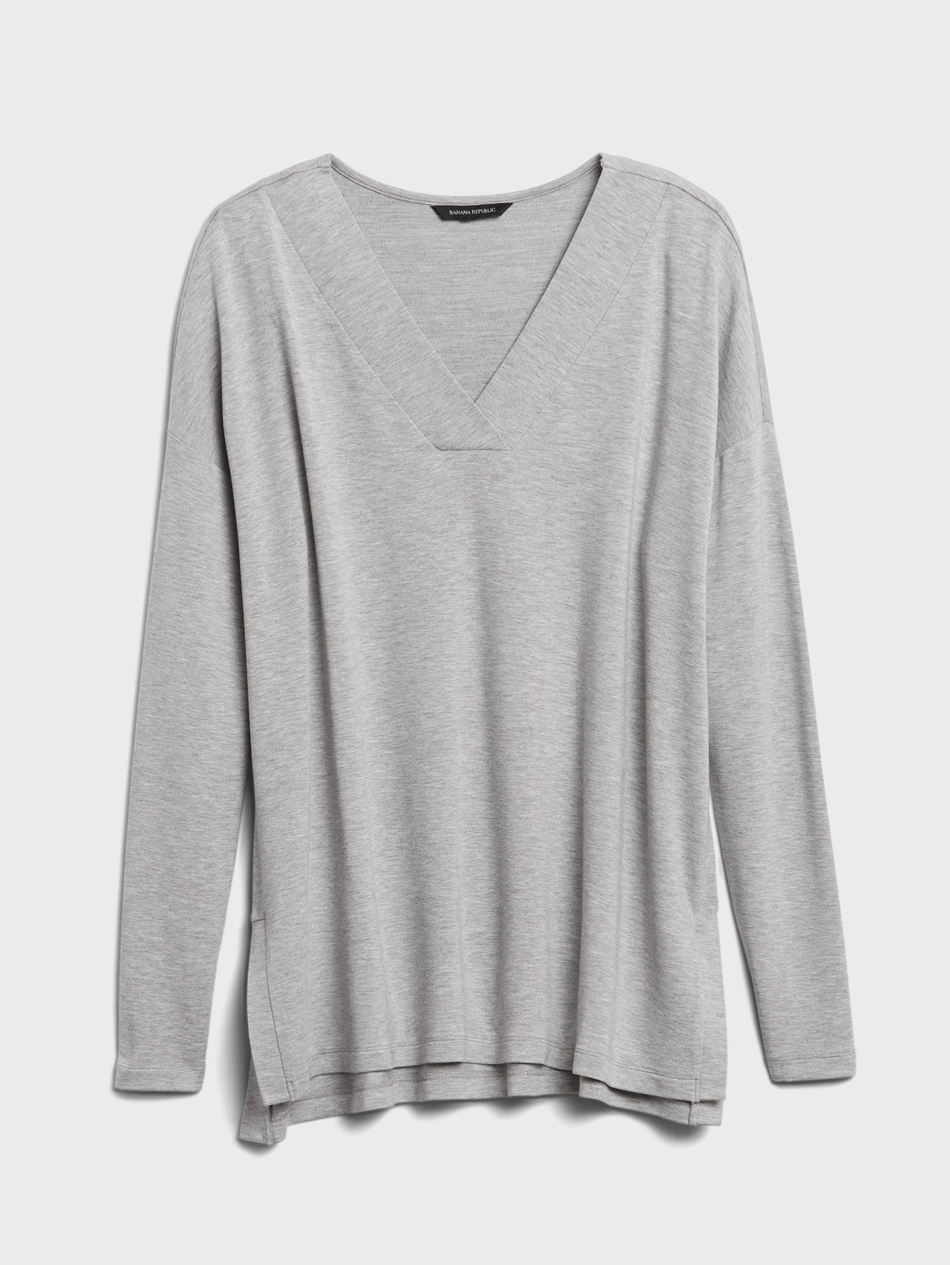 white v neck sweatshirt
