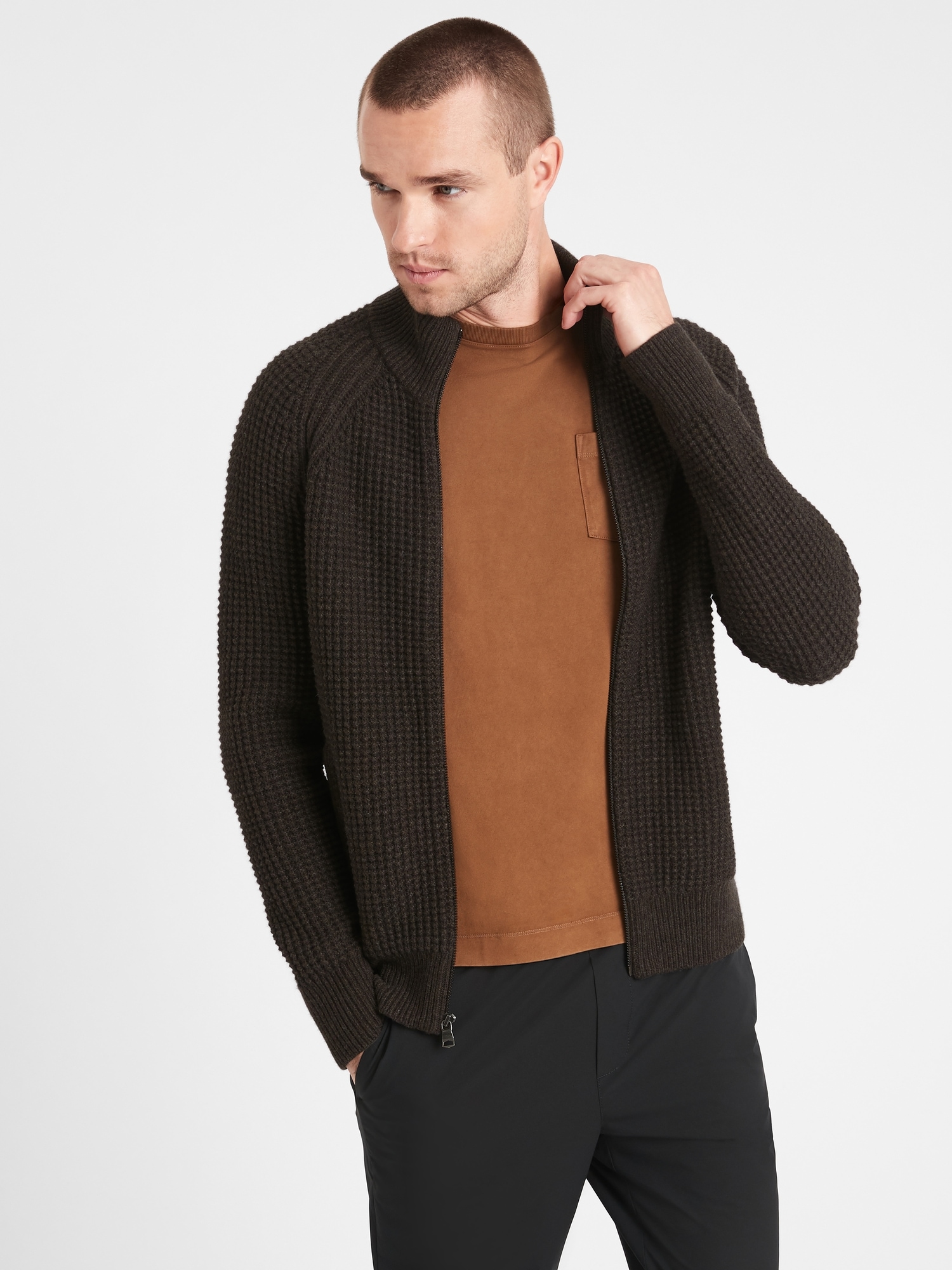 Italian Wool-Blend Sweater Jacket