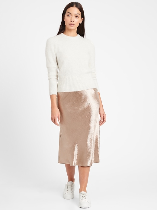 Satin midi shop skirt banana republic