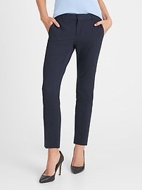 Avery Straight-Fit Washable Wool-Blend Ankle Pant | Banana Republic