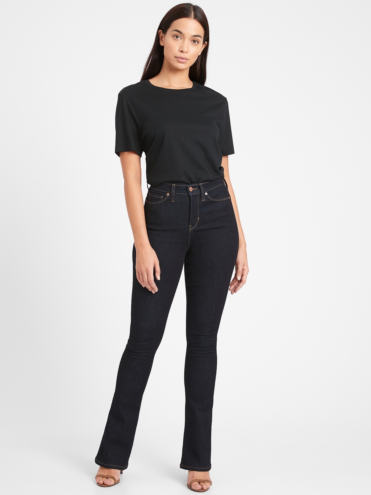 curvy fit flare jeans
