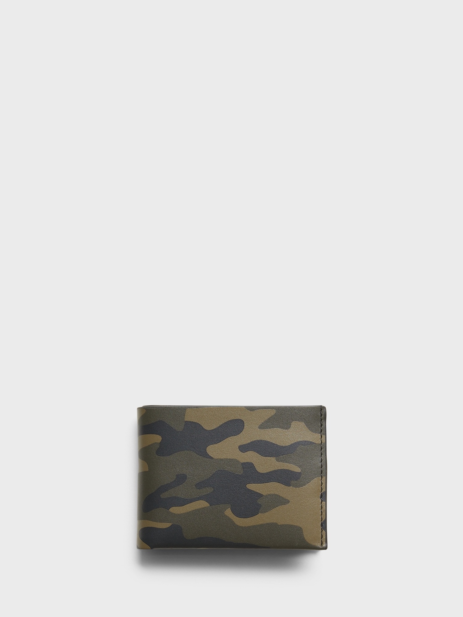 Camo Leather Billfold Wallet