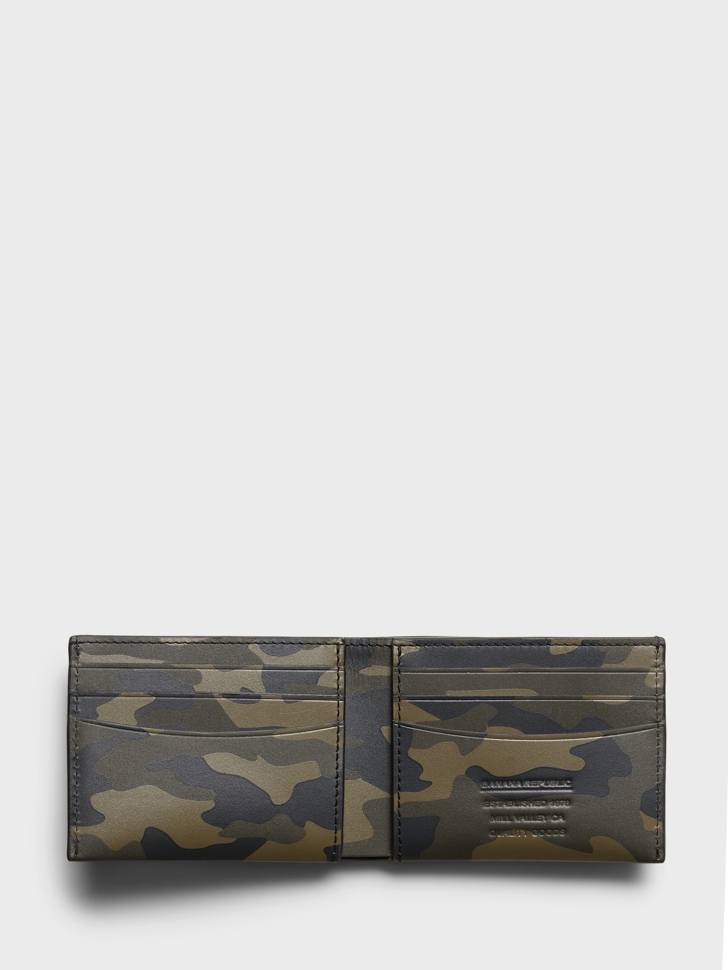 Camo Leather Billfold Wallet