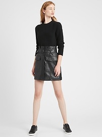 leather skirt vegan