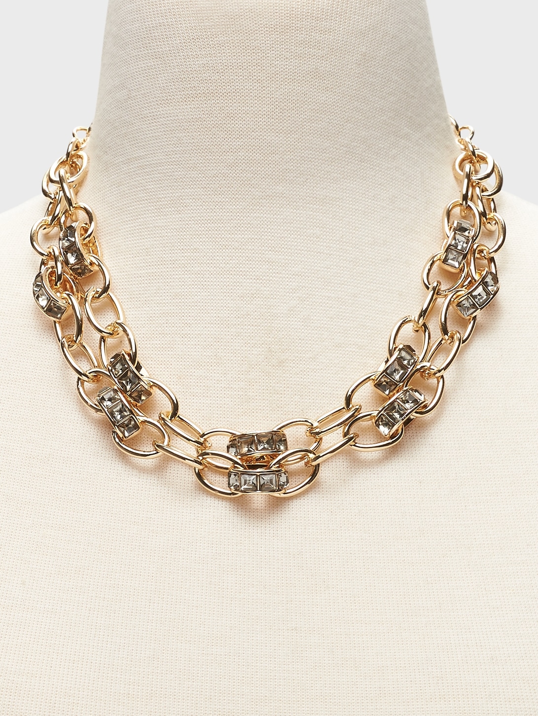 Multi Link Stone Necklace