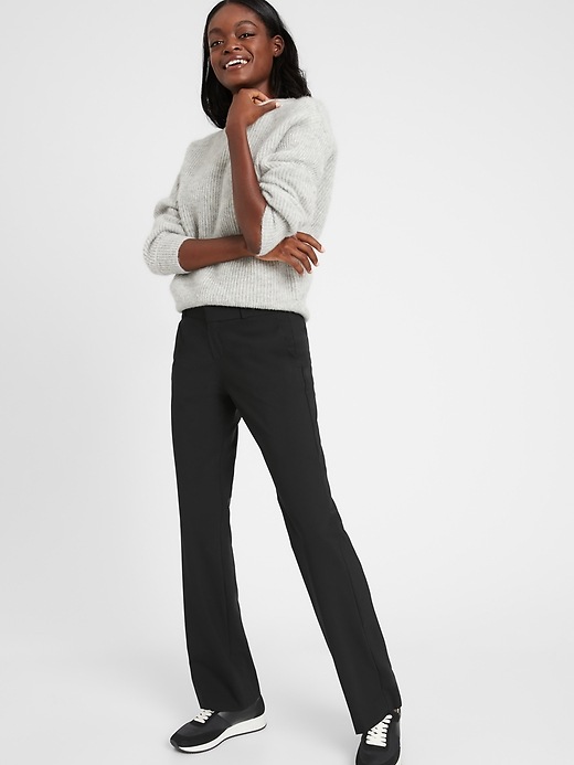 Image number 3 showing, Petite Logan Trouser-Fit Washable Wool-Blend Pant