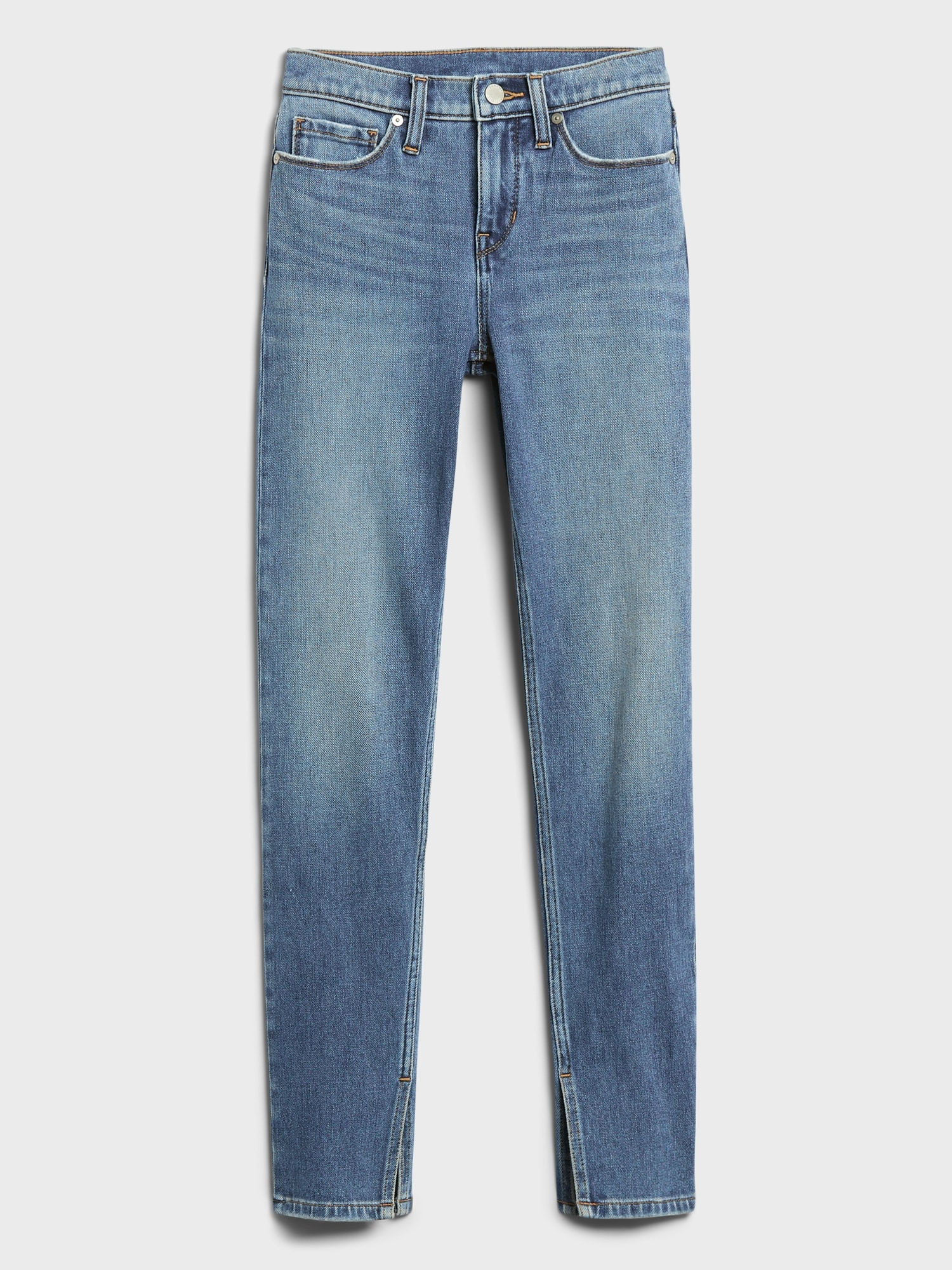 Mid-Rise Skinny Jean with Split-Hem | Banana Republic