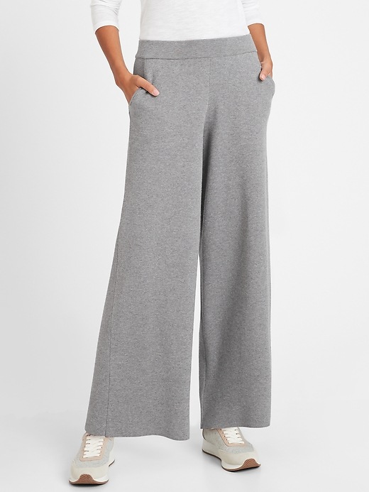 Image number 5 showing, Petite Wide-Leg Sweater Pant
