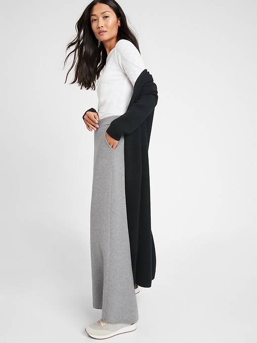 Image number 3 showing, Petite Wide-Leg Sweater Pant