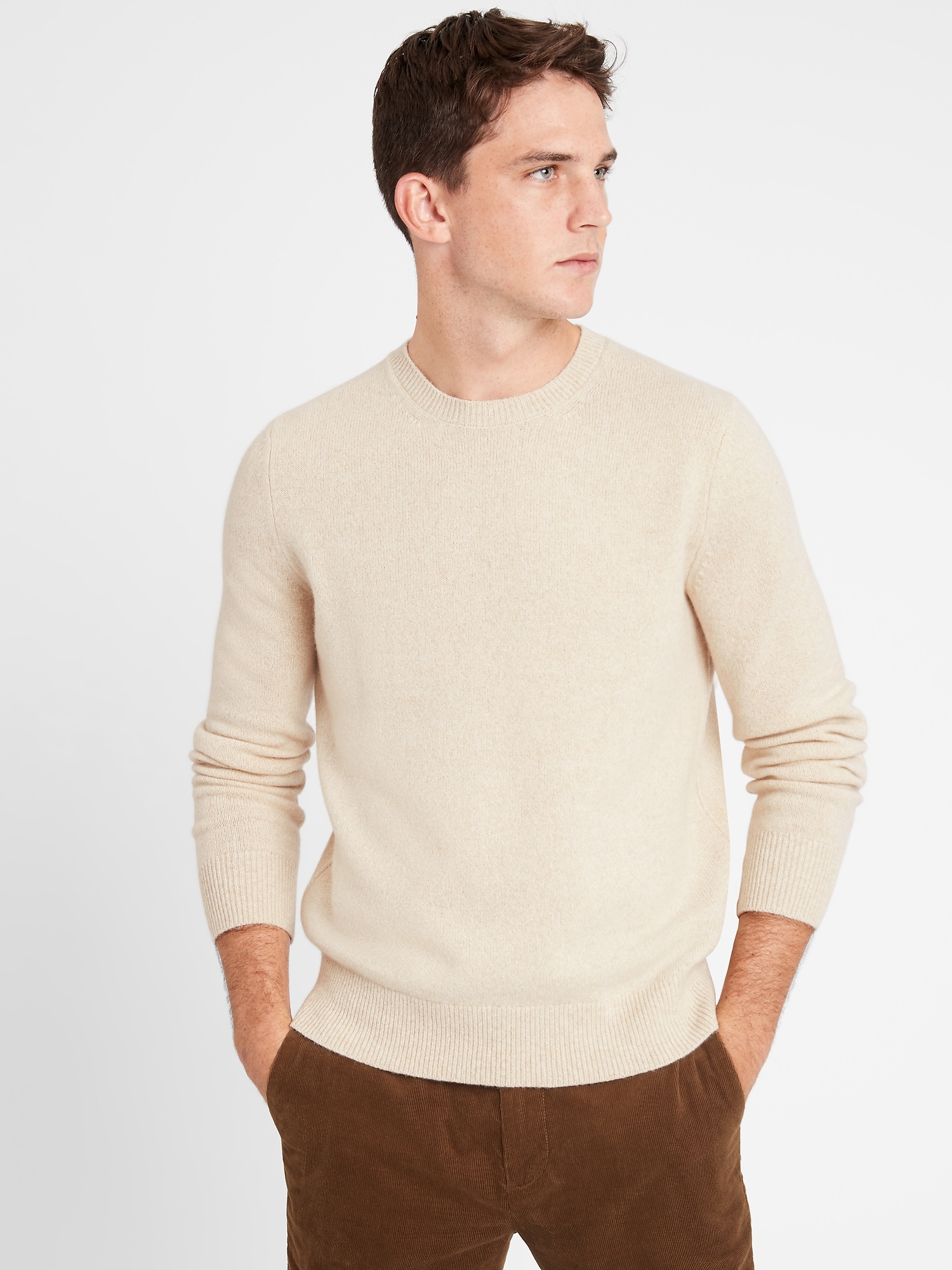 Italian Wool-Blend Crew-Neck Sweater